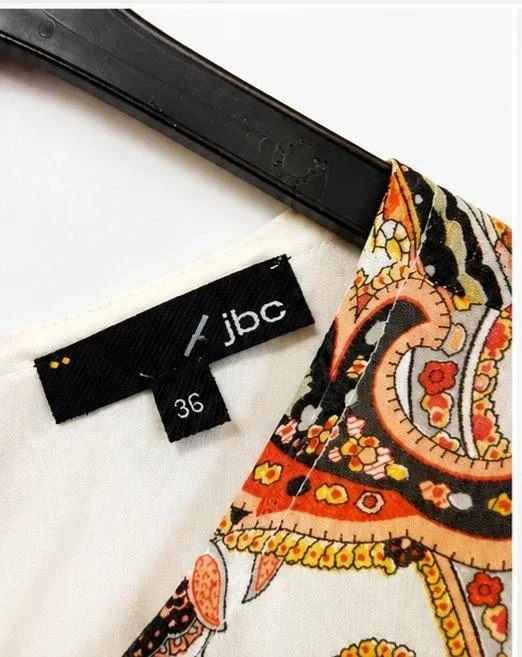 Vestido JBC feminino com estampa de cashmere (paisley) fluido - Tamanho 36 – photo 2